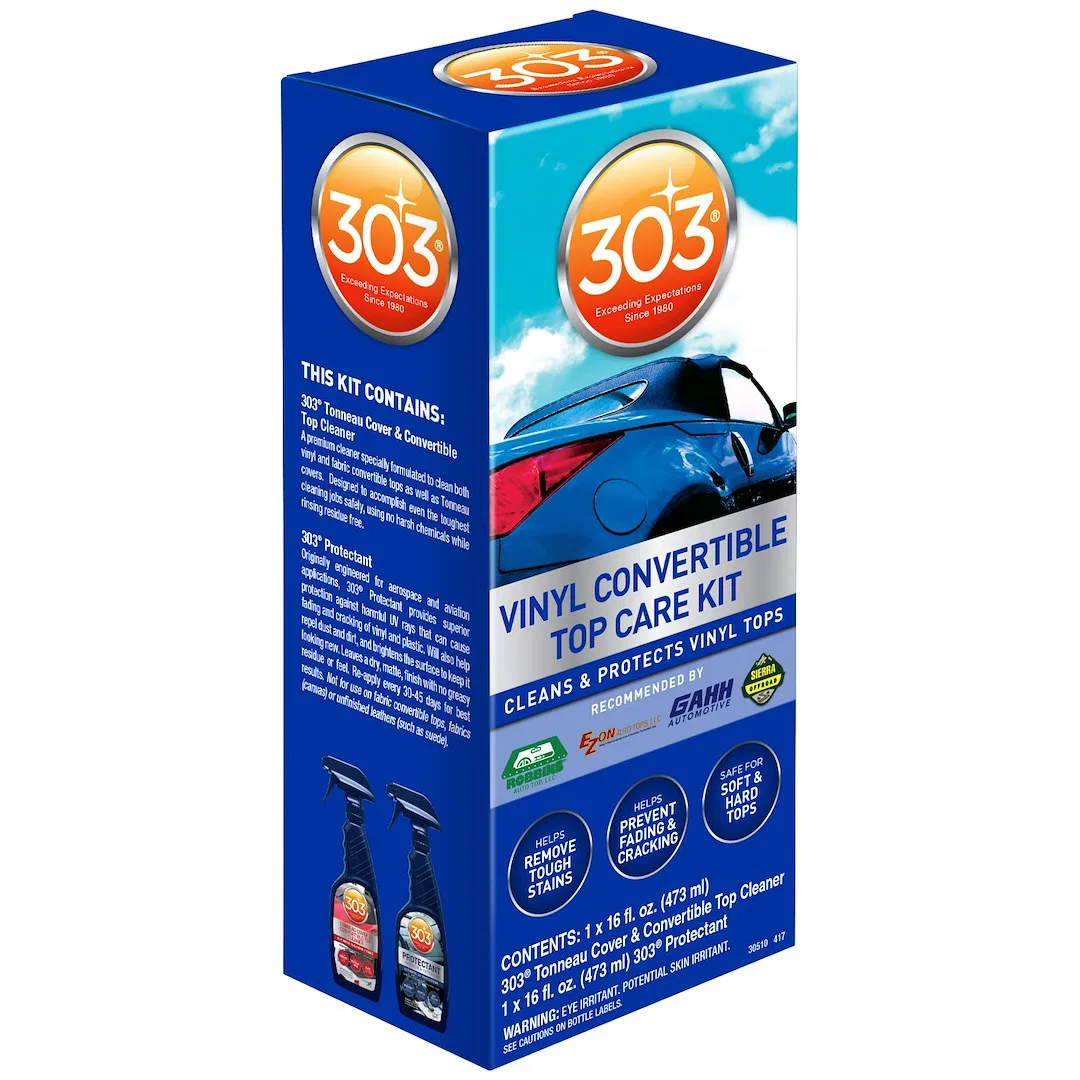 30510 – 303 PRODUCTS Soft Top Care Kit, With 16 Ounce Spray Bottle Of Tonneau And Convertible Top Cleaner For Vinyl